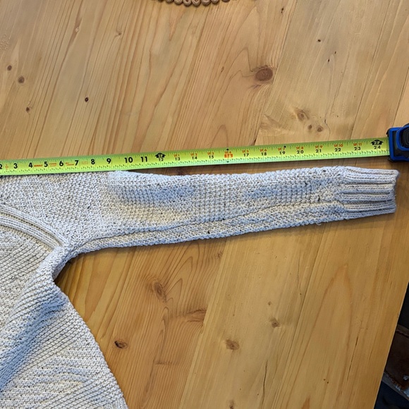 Prana Cream Textured Women's Small (generous) Nemma mockneck Sweater cozy chunky - Picture 11 of 11